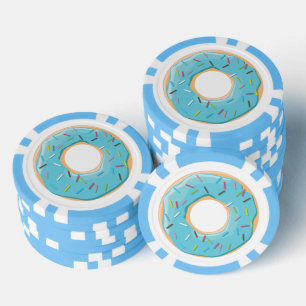 Retro-farbige Donut-Muster Minimalist Party-Spaß Pokerchips