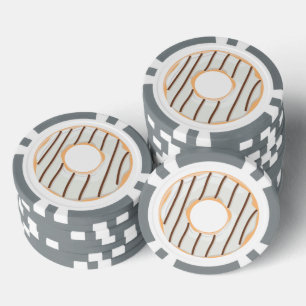 Retro-farbige Donut-Muster Minimalist Party-Spaß Pokerchips