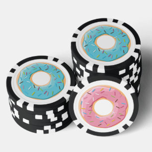 Retro-farbige Donut-Muster Minimalist Party-Spaß Pokerchips
