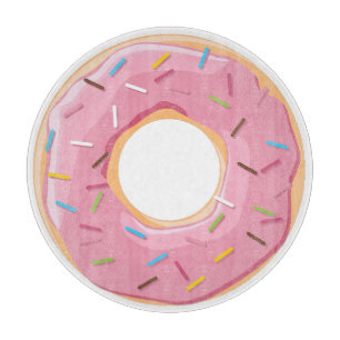 Retro-farbige Donut-Muster Minimalist Party-Spaß Schneidebrett