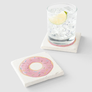 Retro-farbige Donut-Muster Minimalist Party-Spaß Steinuntersetzer
