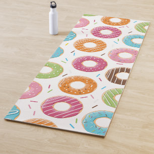 Retro-farbige Donut-Muster Minimalist Party-Spaß Yogamatte