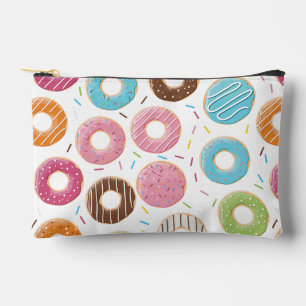 Retro-farbige Donut-Muster Minimalist Party-Spaß Zubehörtasche