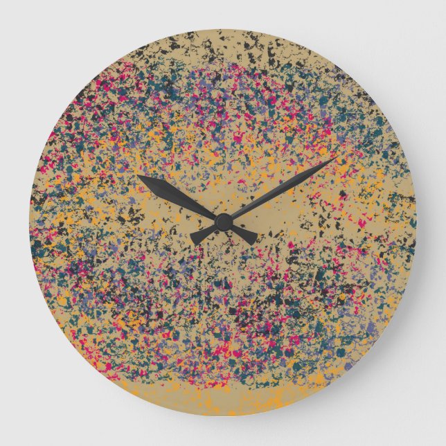 Retro-farbige Lippen #2 Große Wanduhr (Vorderseite)