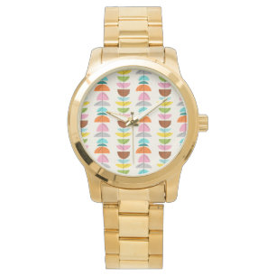 Retro-farbige Nester beobachten Armbanduhr
