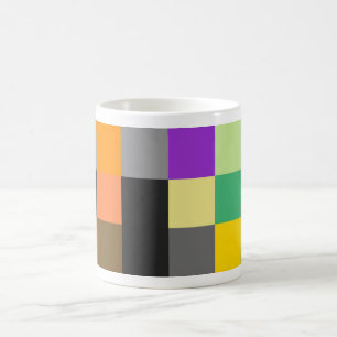 Retro-farbige Tasse des Schachbretts