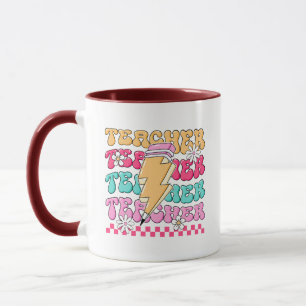 Retro farbige Tasse Geschenk für Lehrer