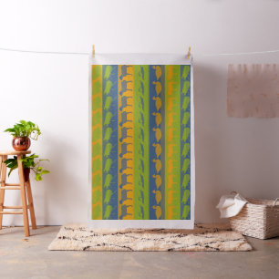 Retro Farbige Tiere Moderne Streifen Muster #7 Stoff
