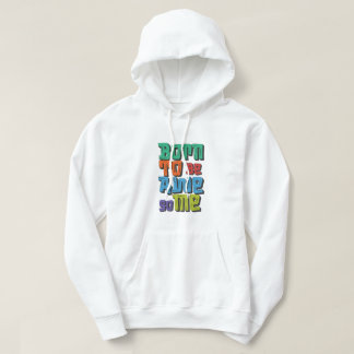 Retro-Farbige-Typografie-Hoodie Hoodie