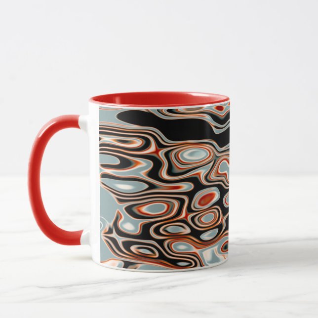 Retro-Farbiges Abstraktes Muster Tasse (Links)