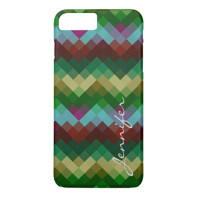 Retro farbiges geometrisches Diamantmuster #6 Case-Mate iPhone Hülle (Rückseite)
