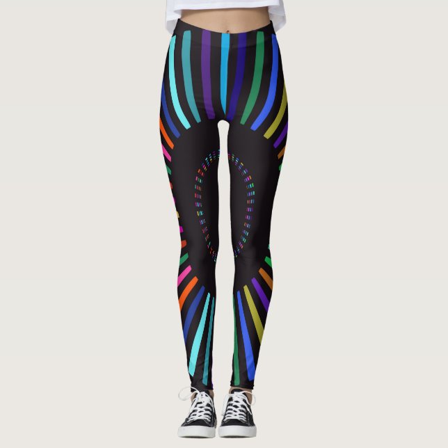 Retro-Farbsonne Leggings (Vorderseite)