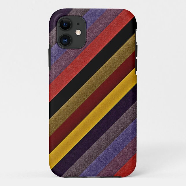 Retro-Farbstreifenmuster 4 Case-Mate iPhone Hülle (Rückseite)