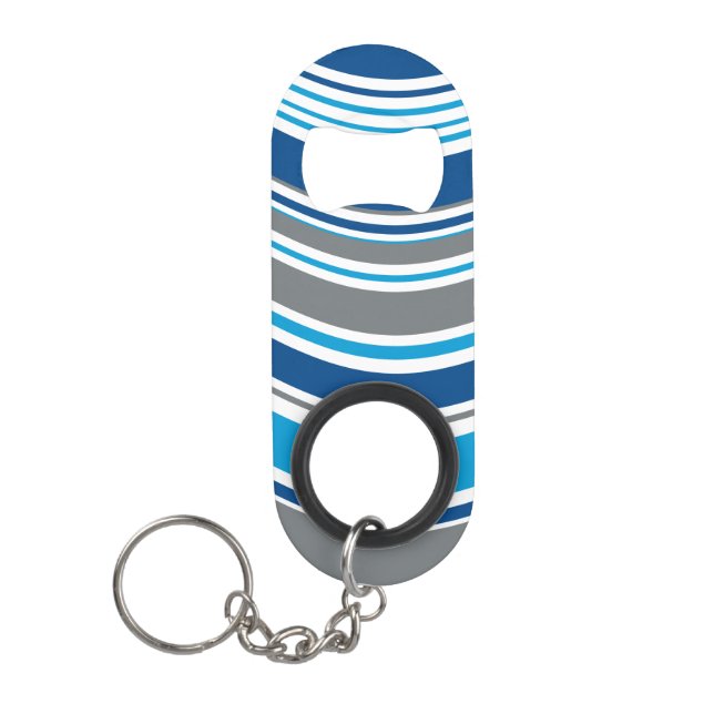 Retro-Farbwellen  Mini Flaschenöffner (Vorderseite)