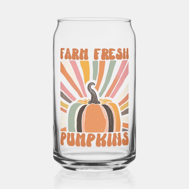 Retro Farm Fresh Pumpkins Dosenglas (Vorderseite)