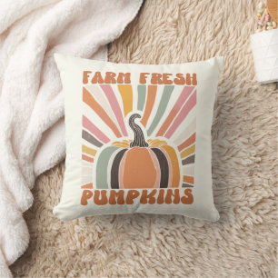 Retro Farm Fresh Pumpkins Kissen