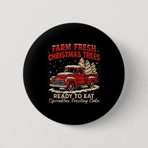 Retro Farm Frische Debbie Weihnachtskuchen Roter L Button