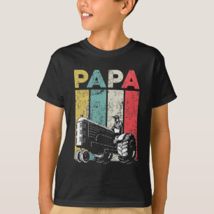 Retro Farm Papa Traktoren Bauer Vater T-Shirt