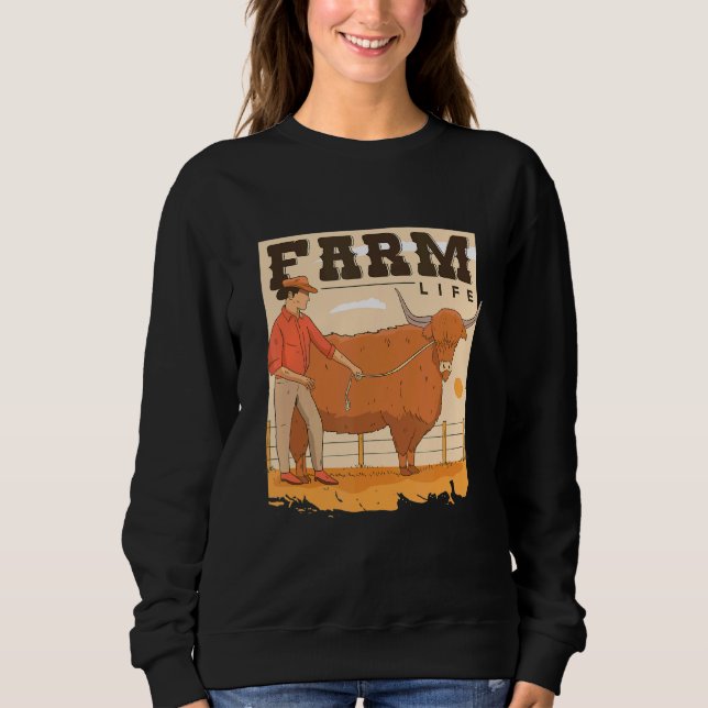 Retro-Farm-Sunset Sweatshirt (Vorderseite)