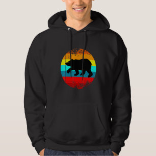 Retro-Farm-Tier-Grafik mit Vintagem Bär Hoodie
