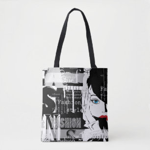 Retro Fashion Multiprint Tote Bag Tasche