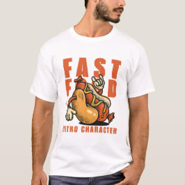 Retro-Fast-Food-Charakter T-Shirt