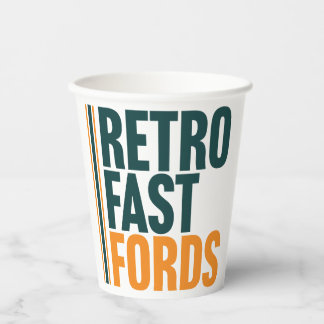 Retro-Fast-Fords-Einweg-Event-Tassen Pappbecher