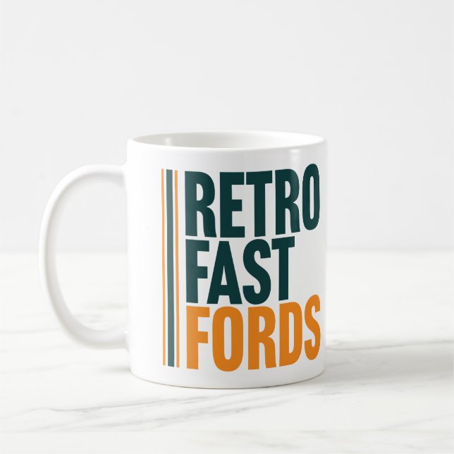 Retro Fast Fords Klassischer Becher Kaffeetasse (Links)