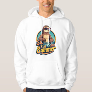 Retro-Faultier-Sommer-Retro-Strand-Vibes-Design 2 Hoodie