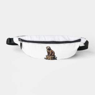 Retro-Faultiergravur-Wildlife-Shirt (3) Bauchtasche