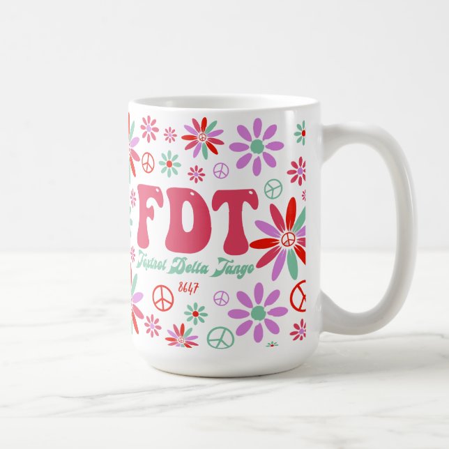 Retro FDT Foxtrot Delta Tango Kaffeetasse (Rechts)