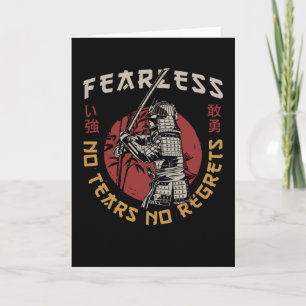 Retro Fearless Samurai - Samurai Zitat Karte