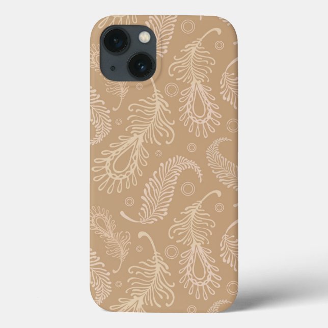 Retro-feater-blass-Muster Case-Mate iPhone Hülle (Rückseite)
