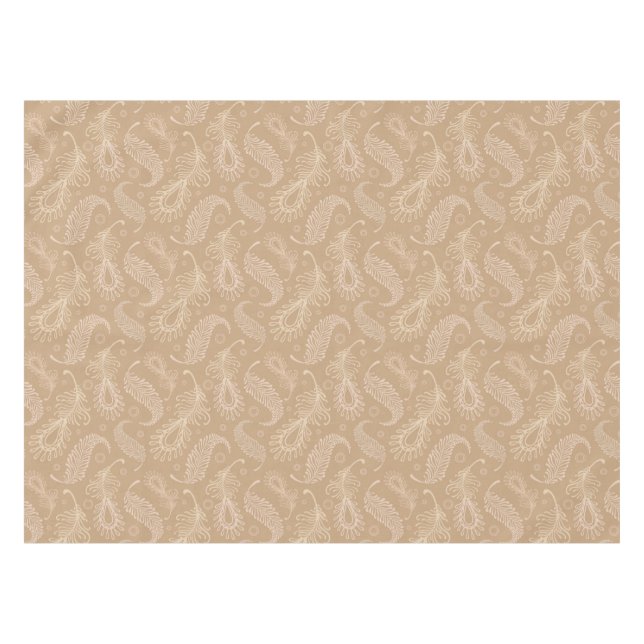 Retro-feater-blass-Muster Tischdecke (Vorderseite (Horizontal))