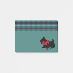 Retro-Feiertags-Schottischer-Terrier-Post-It-Notiz Post-it Klebezettel