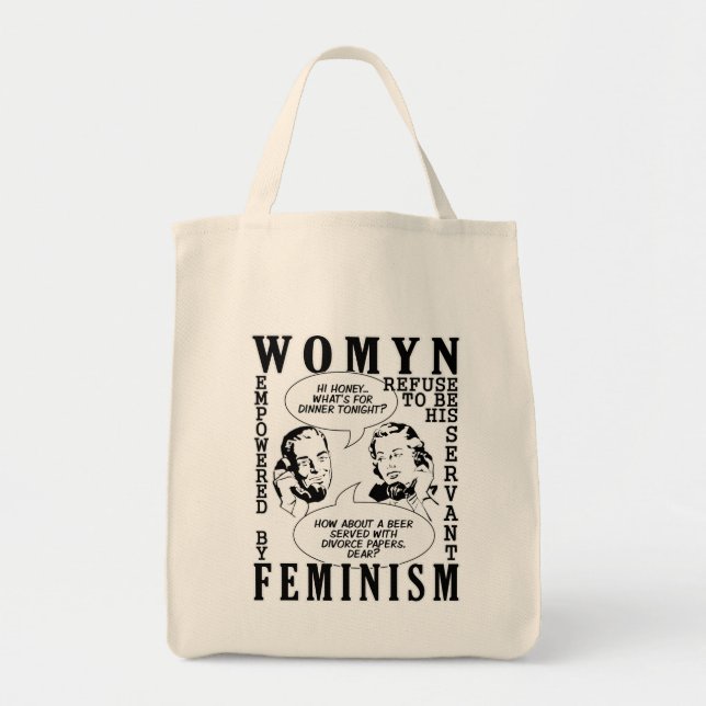 Retro Feminist Spaß Taschen (Vorne)