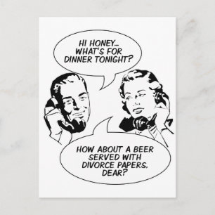 Retro-feministische Humor-Postkarten Postkarte