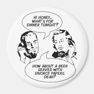 Retro feministische Spaßmagneten Magnet
