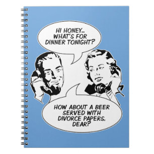 Retro-feministischer Humor Notizbuch Notizblock