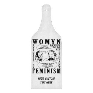 Retro Feministischer Humor Schneidbrett nach Maß Schneidebrett