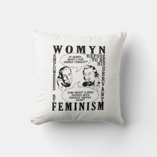 Retro-feministischer Humor-Wurfkissen Kissen
