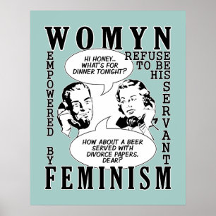 Retro feministisches Spaßplakat Poster