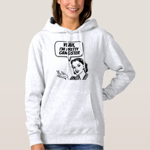 RETRO FEMME AU FOYER "GANGSTER" T-SHIRTS DRÔLES HO