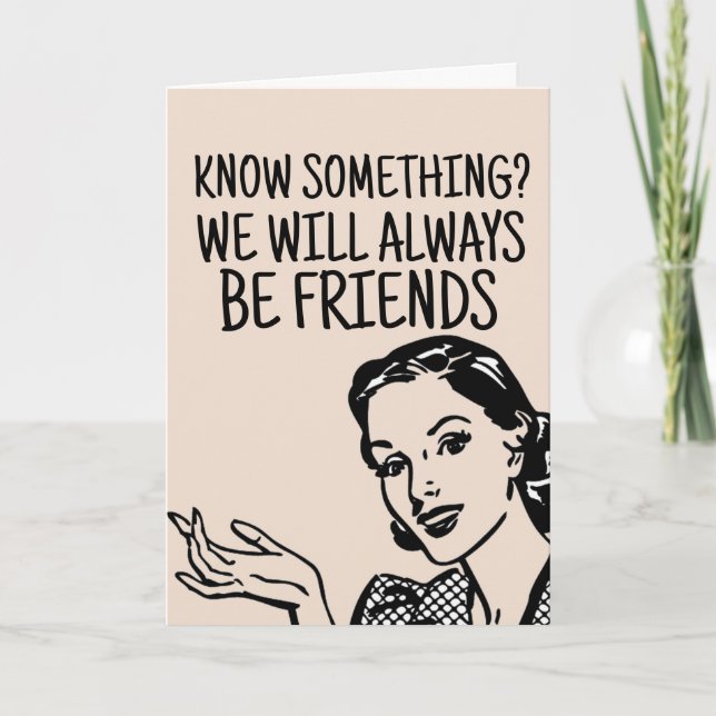 RETRO FEMME FAMILLE FEMME BESTIE CARTES D'ANNIVERS (Devant)