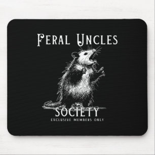 Retro Feral Uncle Society Funny Opossum Liebhaber Mousepad