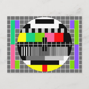 'Retro-Fernsehen'-Postkarte Postkarte