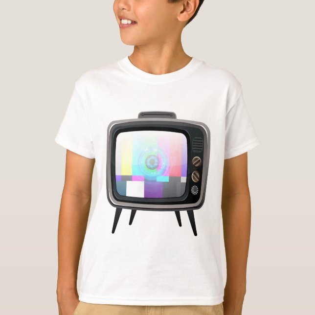 Retro Fernsehen T-Shirt (Vorderseite)
