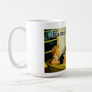 Retro Fernsehfamilien-Tasse (Familien-Abbinden) Kaffeetasse
