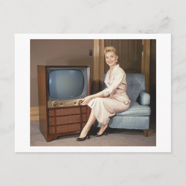 Retro-Fernsehwerbung Vintag Postkarte (Vorderseite)