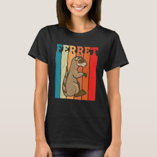 Retro Ferret Animal Ferret Pet T-Shirt